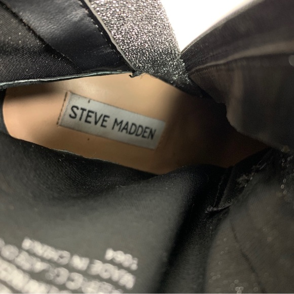 Steve Madden Garrick Booties Gray Sparkles Women’s 7.5 - Picture 7 of 7